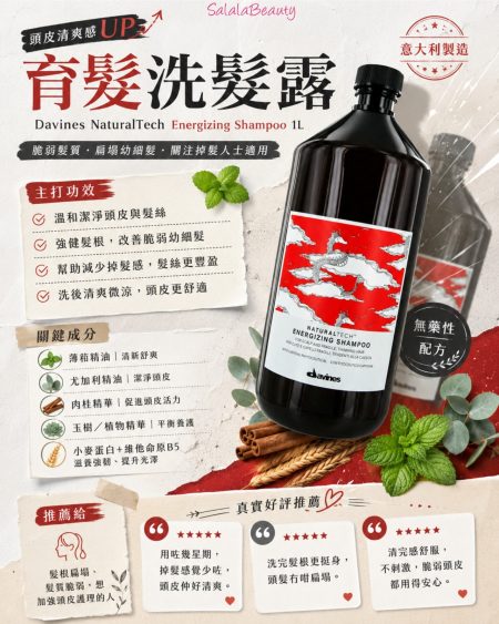 Davines Natural Tech Energizing Shampoo 1L
