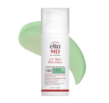EltaMD UV Skin Recovery Red Color Correcting Green Tint Broad Spectrum SPF 50 48g